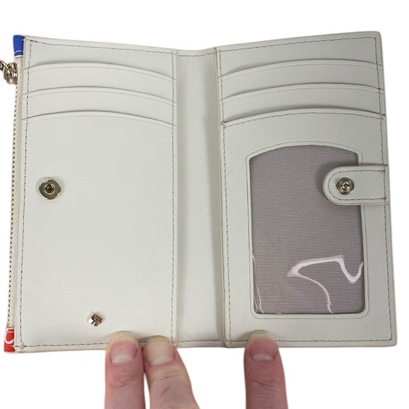 Kate Spade EUC Rainbow Hearts Printed Small Slim Bifold Wallet - Picture 7 of 16